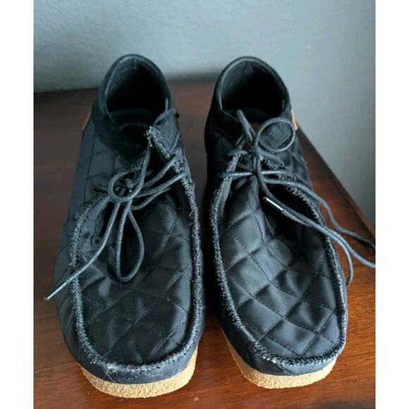 Clarks Shacre II Step Moccasin Boots Men 12 Black Textile 26162714 Shoes Lace Up